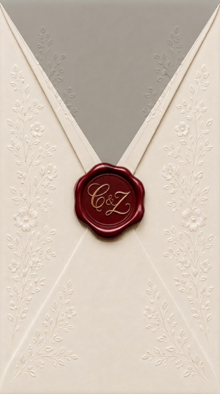 Wedding invitation envelope for Celal and Zehra
